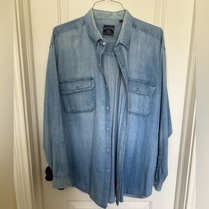 Saratoga Casual Denim Button Down Shirt Men’s XL